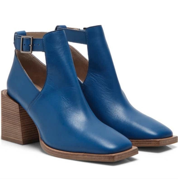 Free People Shoes - NIB Free People Brady Buckle Bootie, Size 7.5, Color Out of the Blue